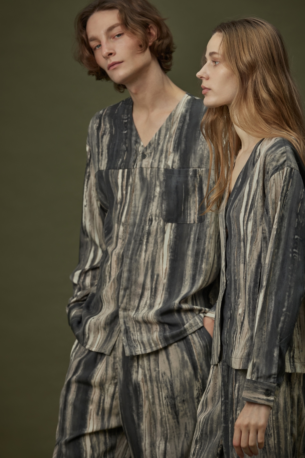 COZY PAJAMA COUPLE SET_flow grey_thumbnail